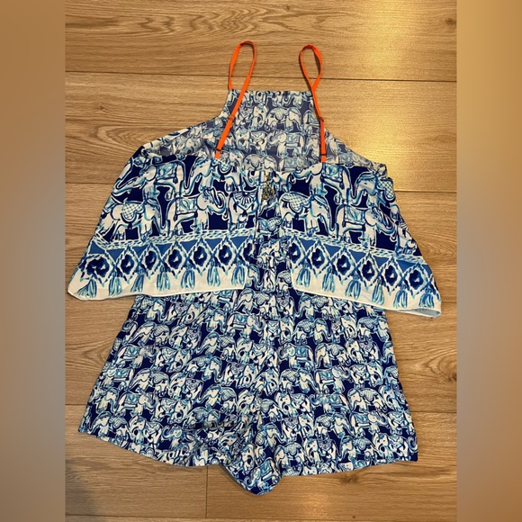 Lilly Pulitzer Celyn Romper Get Trunky - Picture 2 of 4